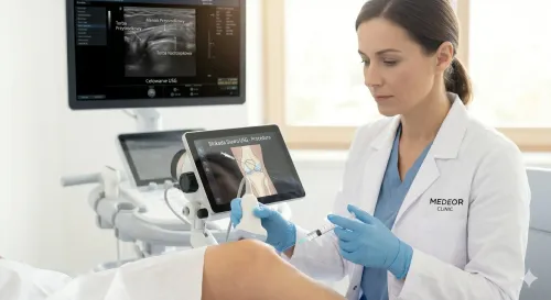 Blokada stawu – ilustracja zabiegu ortopedycznego Medeor Clinic